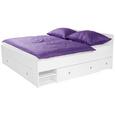Pat Azurro 180 - alb, Modern, compozit lemnos (180/200cm) Pat Azurro 180 - alb, Modern, compozit lemnos (180/200cm)