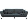 Bigsofa Trendy Blaugrau - Blaugrau/Schwarz, MODERN, Holzwerkstoff (260/93/124cm) - Premium Living