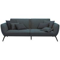 Bigsofa Trendy Blaugrau - Blaugrau/Schwarz, MODERN, Holzwerkstoff (260/93/124cm) - Premium Living