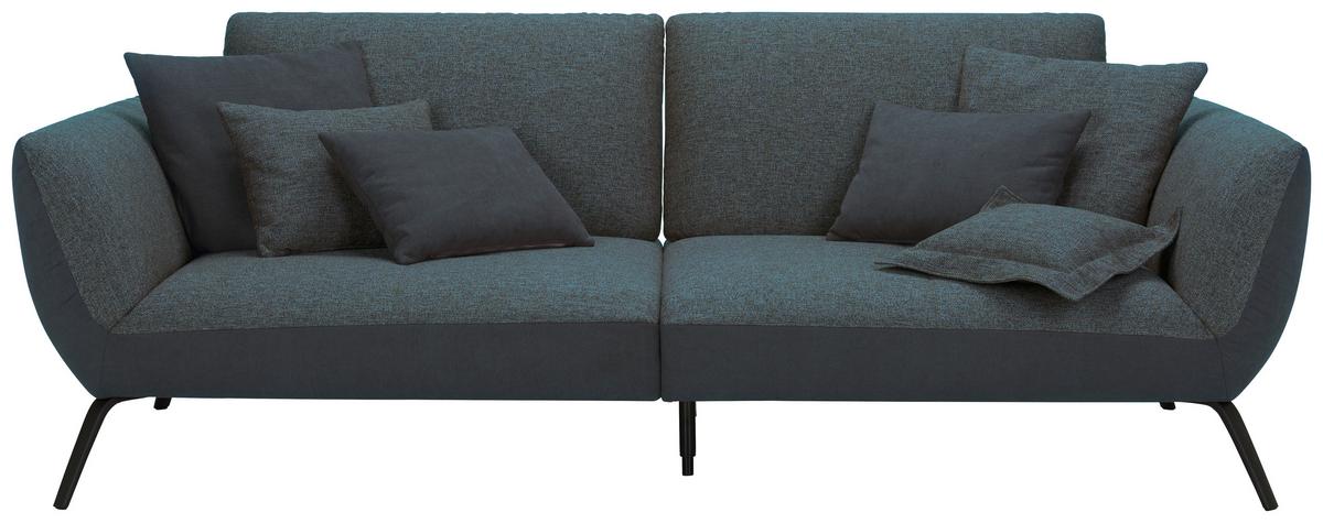 Bigsofa Trendy Blaugrau - Blaugrau/Schwarz, MODERN, Holzwerkstoff (260/93/124cm) - Premium Living