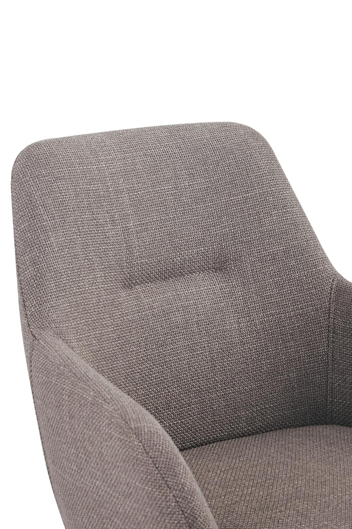 ARMLEHNSTUHL-SET TRIEST S 2ER-SET - Schlammfarben/Schwarz, MODERN, Textil/Metall (56/83/60cm) - MID.YOU