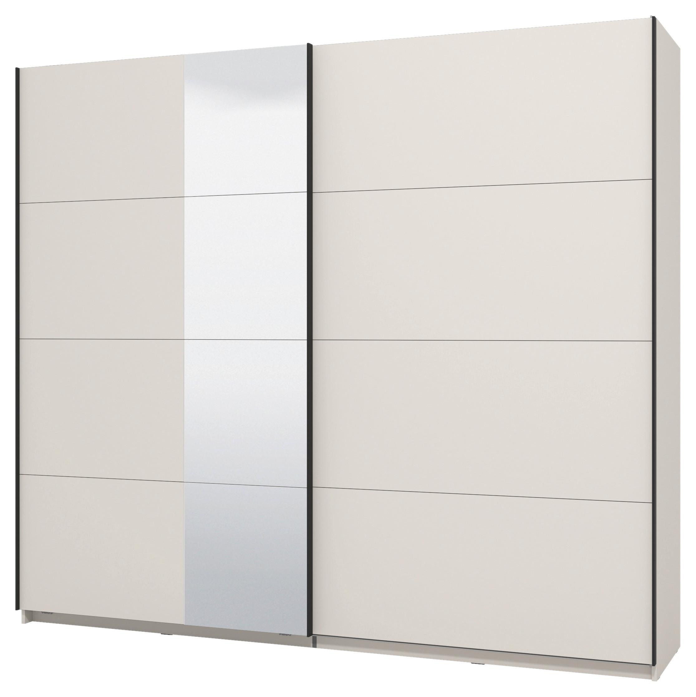 GARDEROB MED SKJUTDÖRRAR GARD 245 -TOP- - svart/kashmir, Klassisk, metall/trämaterial (245/217,5/61cm) - Mömax