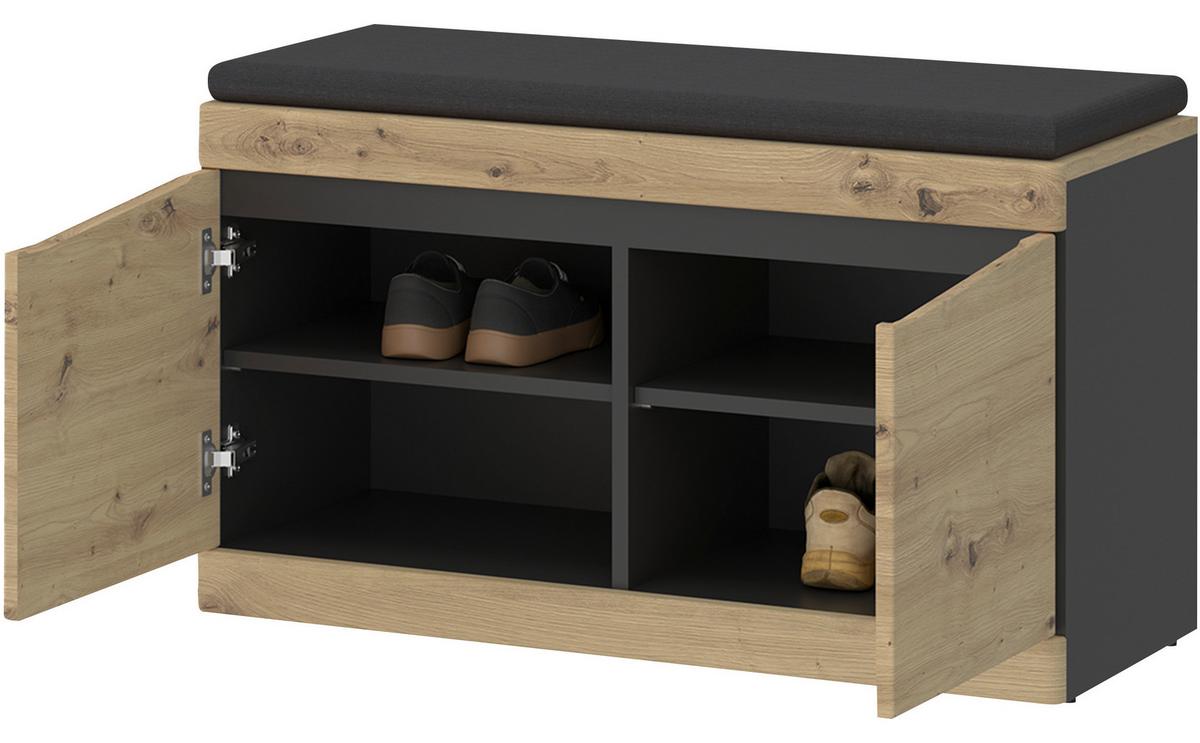 Klupa Za Predsoblje Turino - Moderno, drvni materijal/plastika (86/49/39,9cm) - Modern Living