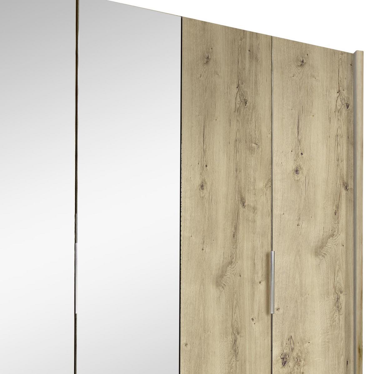 Ormar S Klasičnim Vratima Level 36a - boje hrasta/boje kroma, Moderno, staklo/drvni materijal (300/216/58cm) - Modern Living