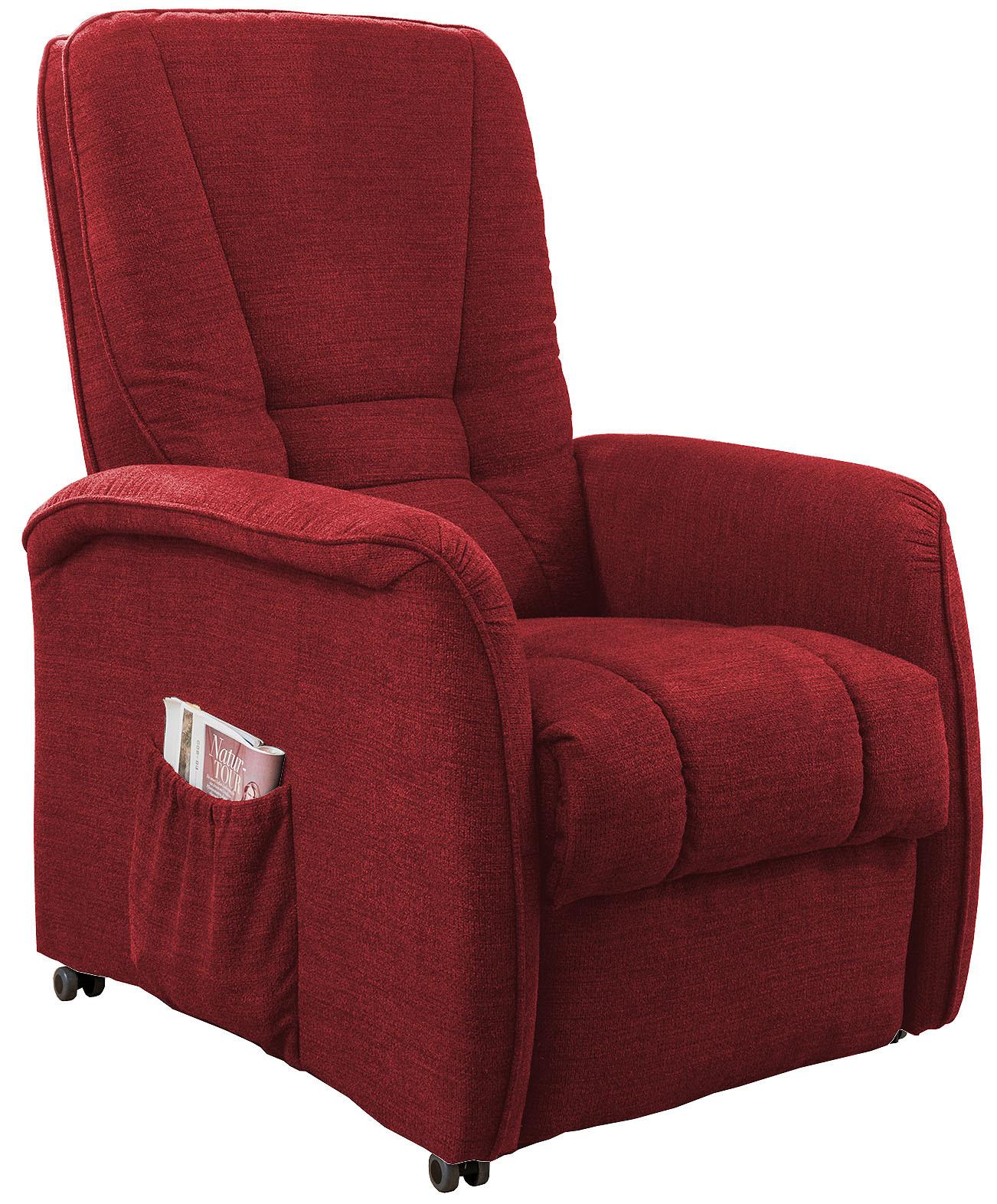 Relaxsessel Harry Rot Nylon/Struktur - Rot/Schwarz, Design, Kunststoff/Textil (77/107/88cm) - Livetastic