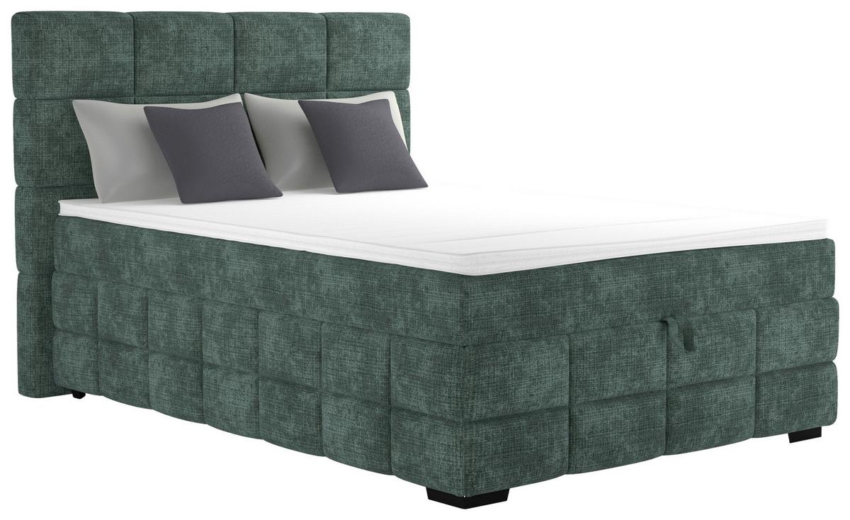 PAT BOX VEGA - verde, Trend, lemn/textil (140/200cm) - Modern Living