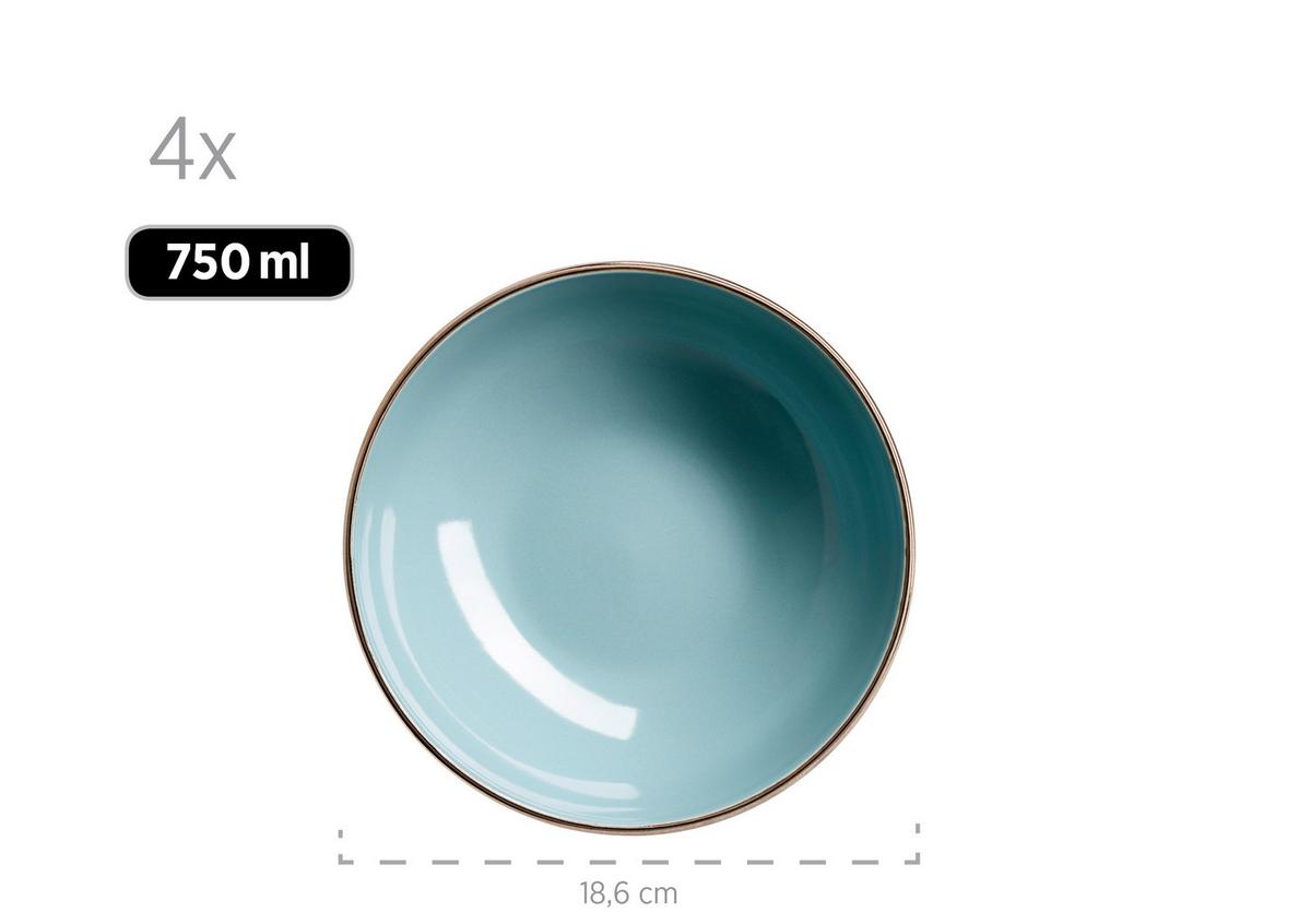 KOMBISERVICE 931625 POSTSICHER BLAU - Blau, Basics, Keramik (34/31,5/32cm) - Mäser