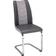 Schwingstuhl in Schwarz/Grau - Chromfarben/Schwarz, MODERN, Textil/Metall (44/97/60cm) - MODERN LIVING