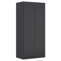 Drehtürenschrank COSTA ca.91x197x54cm Grau Metallic - Grau, MODERN, Holzwerkstoff (91/197/54cm) - Rauch Möbel
