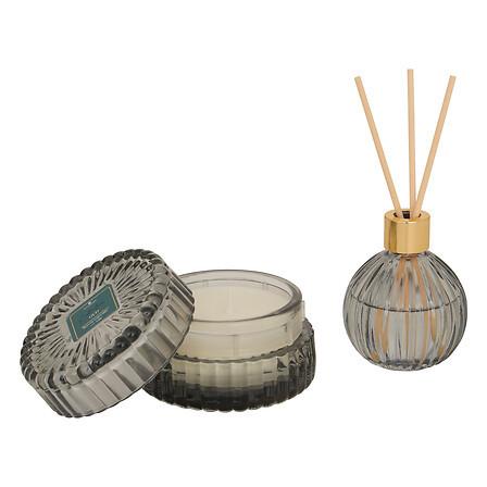 Set lumânare parfumată-difuzor Gift - Basics (8,1/4,9cm)