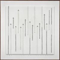 Leinwandbild Silver Dots Weiss Ca. 102x102x4,5cm - Weiss/Naturfarben, Konventionell, Holz/Kunststoff (102/102/4,5cm) - Mömax
