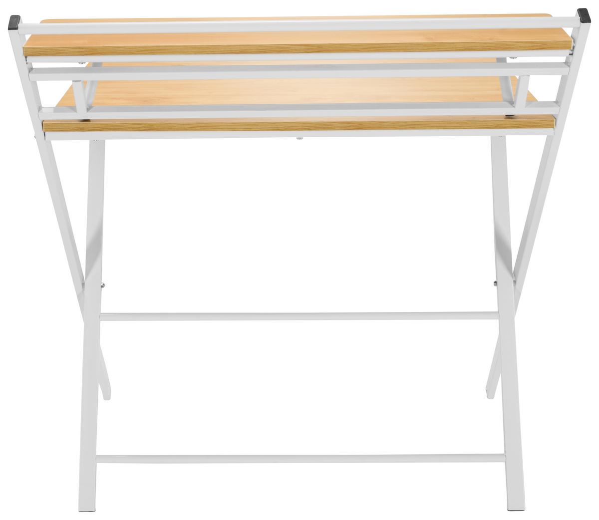 Pisalna Miza Easy Clap, Bela, Barva Hrasta - barve hrasta, Basics, kovina/leseni material (84/60/92cm) - MID.YOU