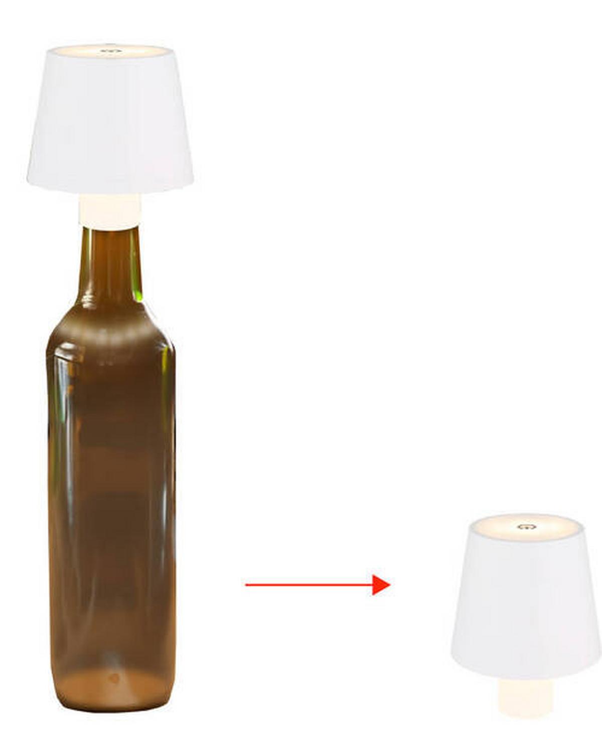 Akku-Tischleuchte Vannie Weiß max. 3 Watt - Weiss, Konventionell, Kunststoff/Metall (10,6/13cm) - Globo