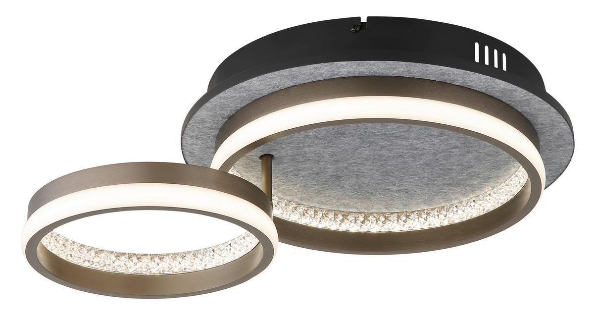 LED-DECKENLEUCHTE 67179D1 DELLA - Klar/Weiss, Design, Kunststoff/Metall (47,2/34/14cm) - Globo