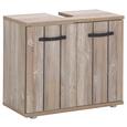 Waschbeckenunterschrank in Kieferfarben - Dunkelgrau/Schwarz, MODERN, Holzwerkstoff/Kunststoff (67/62/35cm) - MÖMAX modern living