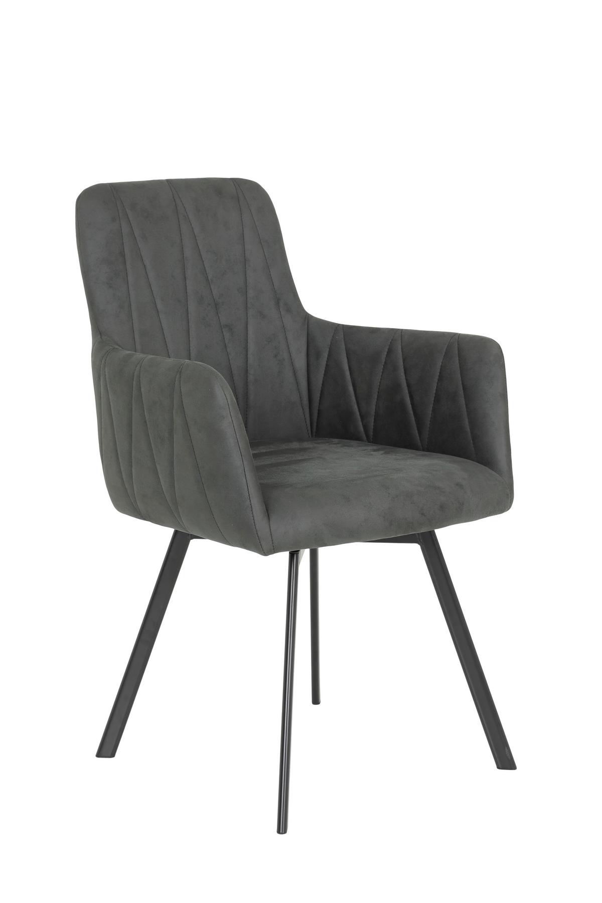 TISCHGRUPPE KARINA G - Anthrazit/Eiche Artisan, MODERN, Holzwerkstoff/Textil (160 - 200/76/90cm) - MID.YOU