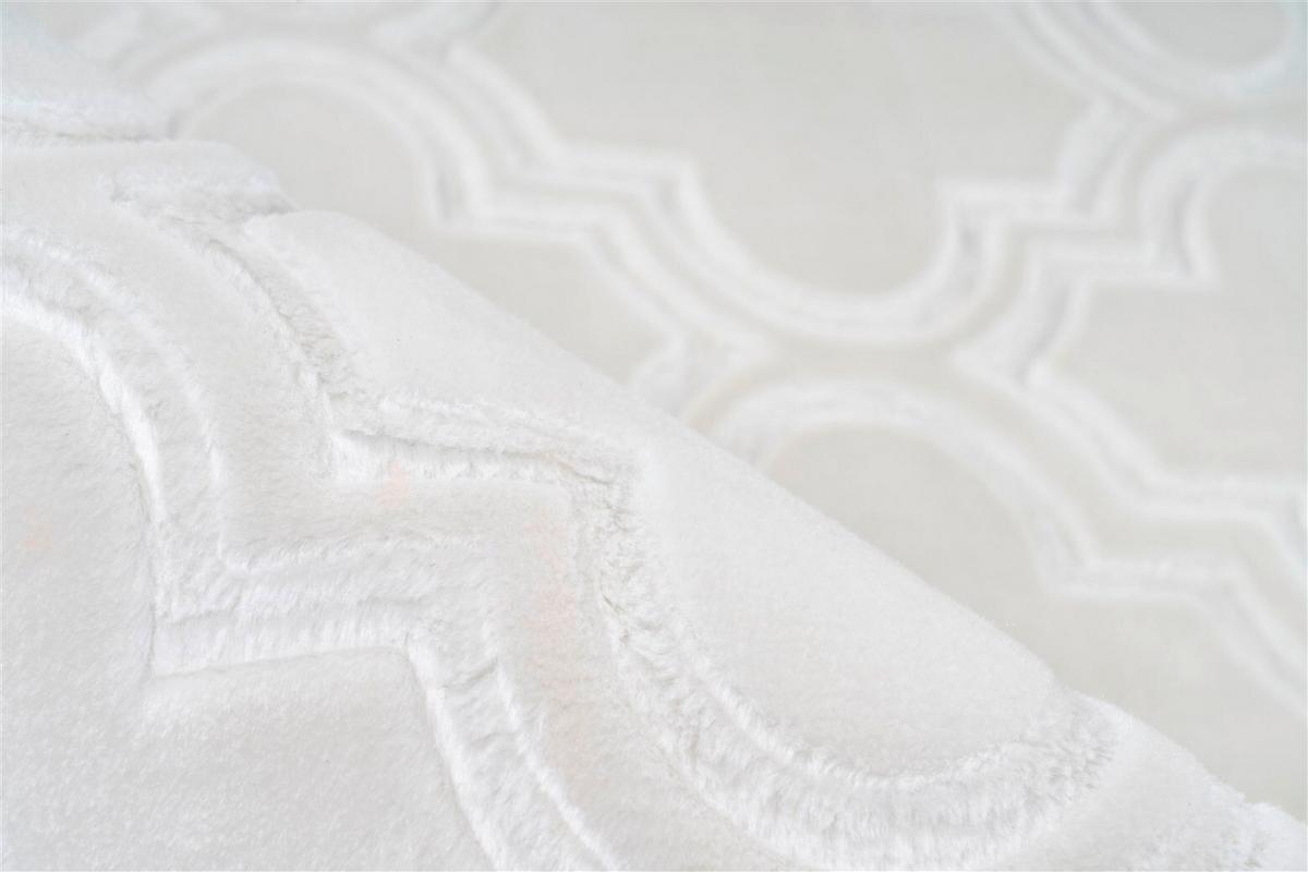 Flachwebeteppich Monroe 100 Weiss - Weiss, Konventionell, Textil (80/150cm) - Kayoom