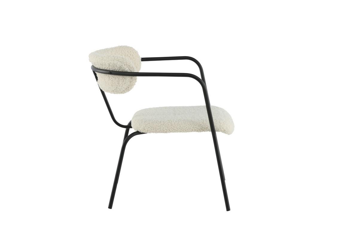 SESSEL DUFFY - Schwarz/Weiß, Design, Textil/Metall (68/69/67cm) - Livetastic