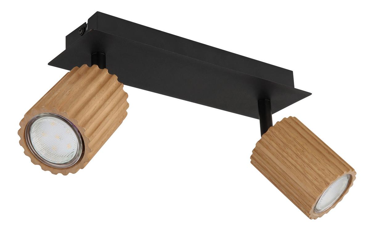 STRAHLER 57037-2 WENZEL - Dunkelbraun/Schwarz, Natur, Holz/Metall (25,5/8/13cm) - Globo