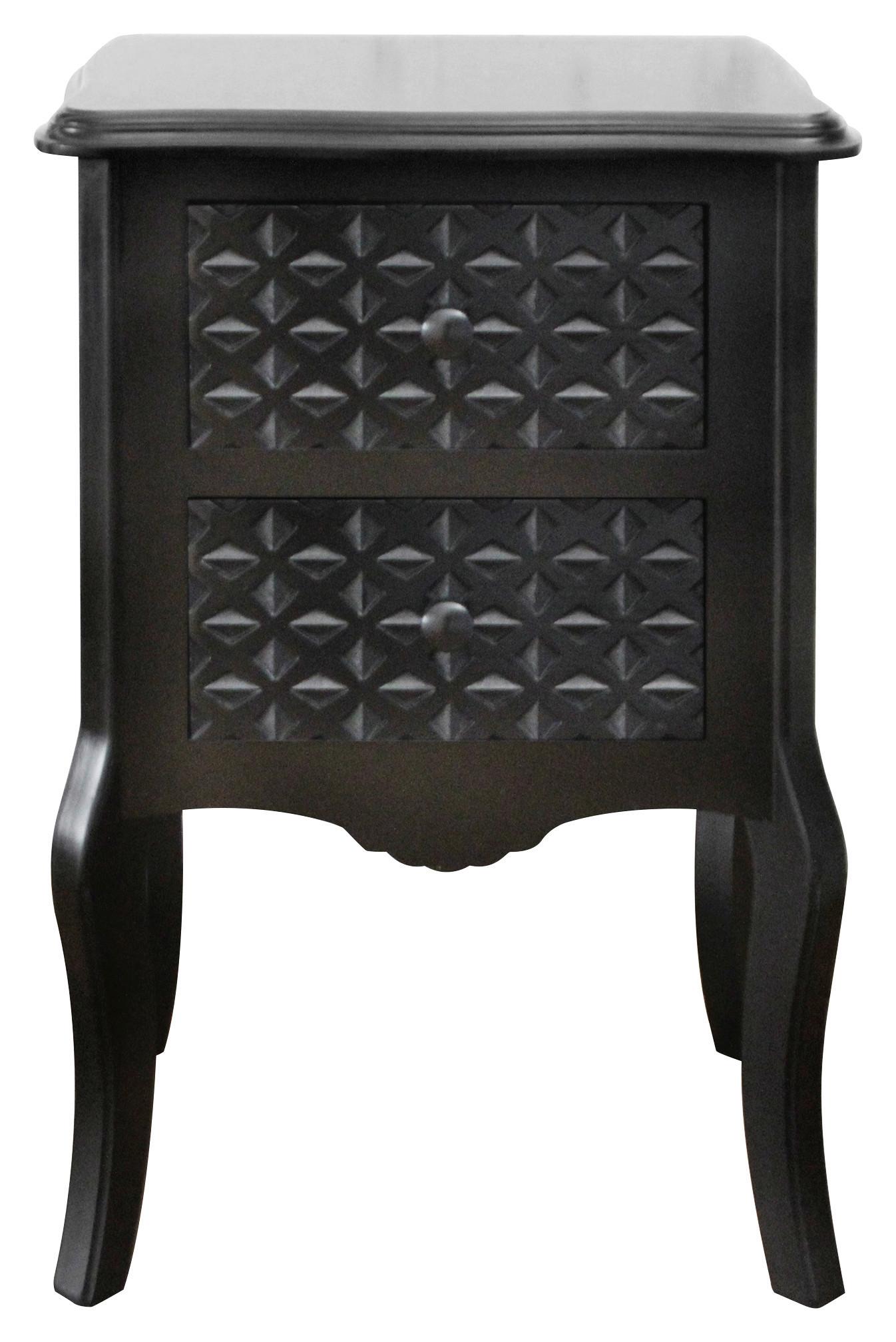 Nachttisch in Schwarz - Schwarz, Konventionell, Holz/Holzwerkstoff (43/65/32cm)