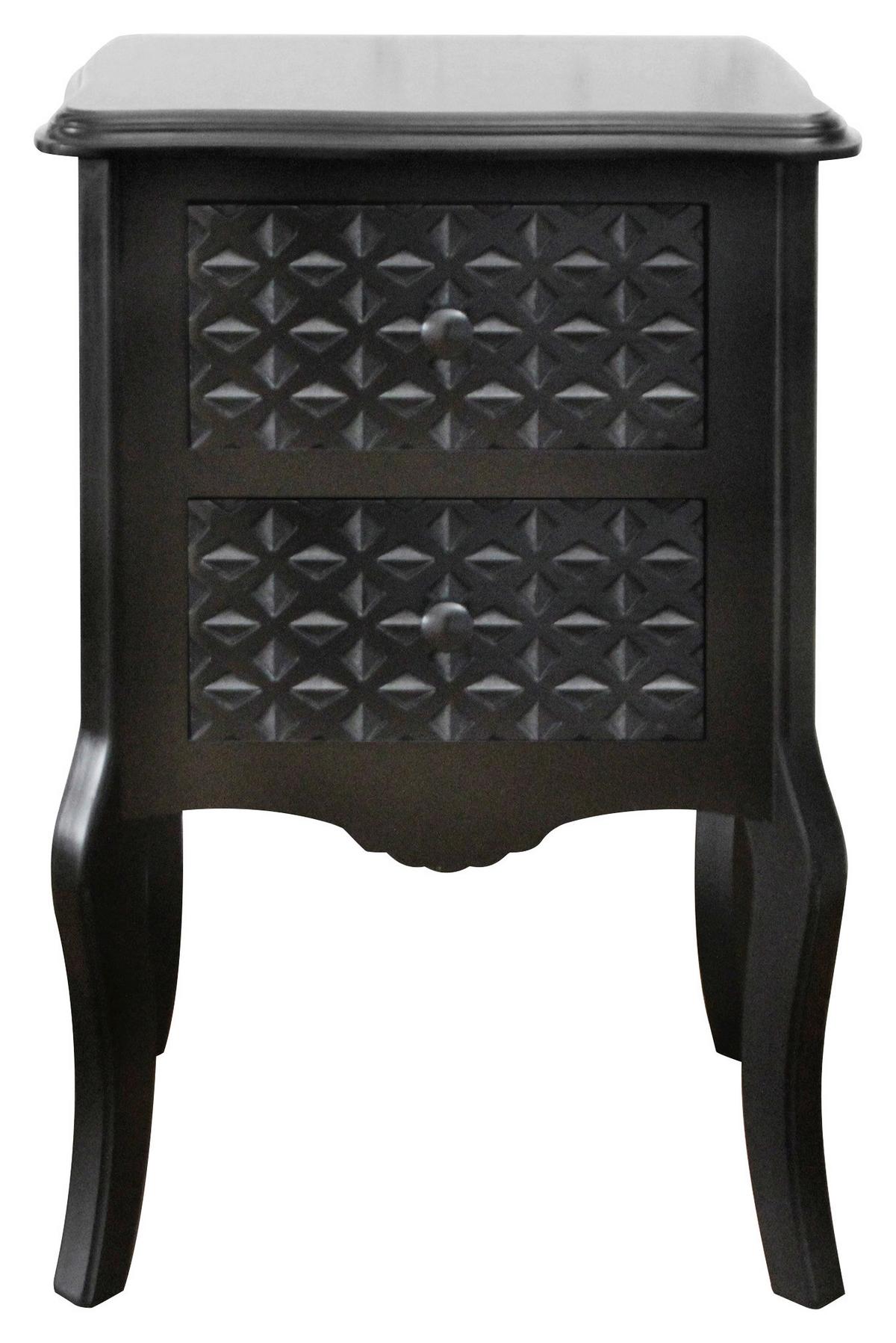 Nachttisch in Schwarz - Schwarz, Konventionell, Holz/Holzwerkstoff (43/65/32cm)