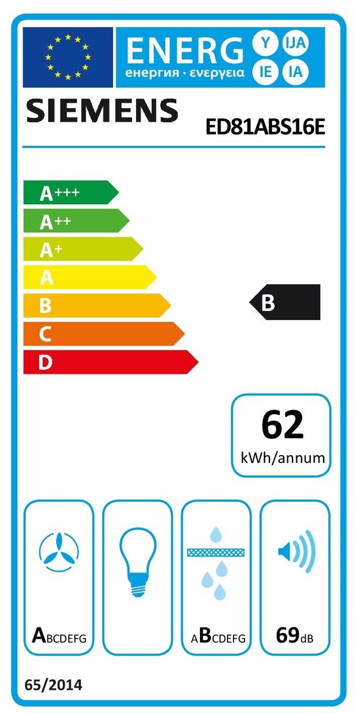 Kochfeld-Dunstabzug-Kombi ED81ABS16E - Schwarz, KONVENTIONELL, Glas/Metall (80,2/22,3/52,2cm) - Siemens