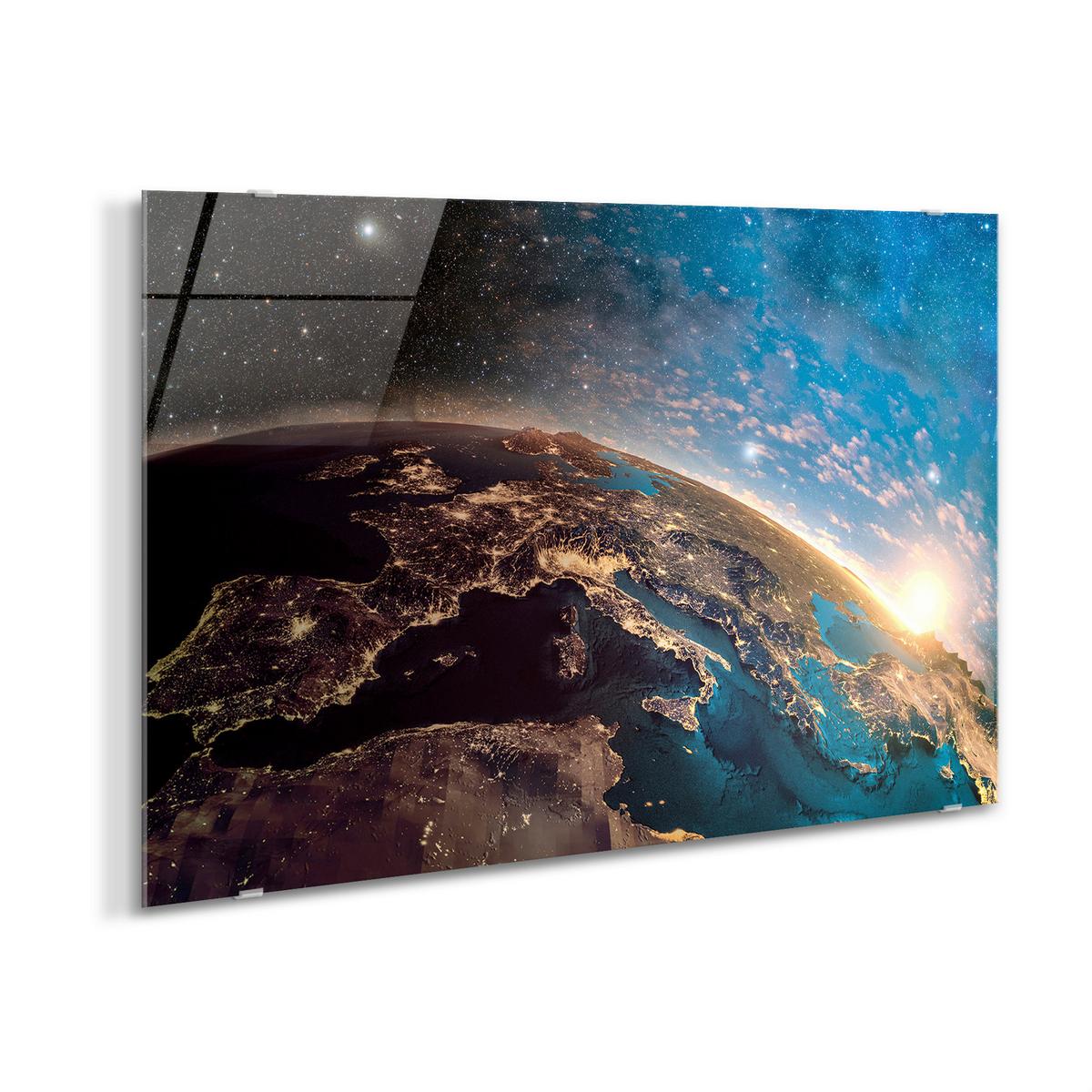 Glasbild Multicolor ca. 70x100cm - Multicolor, Basics, Glas/Papier (70/100cm)