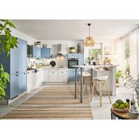 Einbauküche PN100/105 in Tanne Clay/Pastelblau - Pastellblau/Ahornfarben, MODERN, Holzwerkstoff - Pino