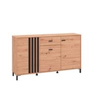 Sideboard Laval Schwarz/Eiche Artisan - Schwarz/Eiche Artisan, MODERN, Holzwerkstoff/Kunststoff (157/90/40cm) - P & B