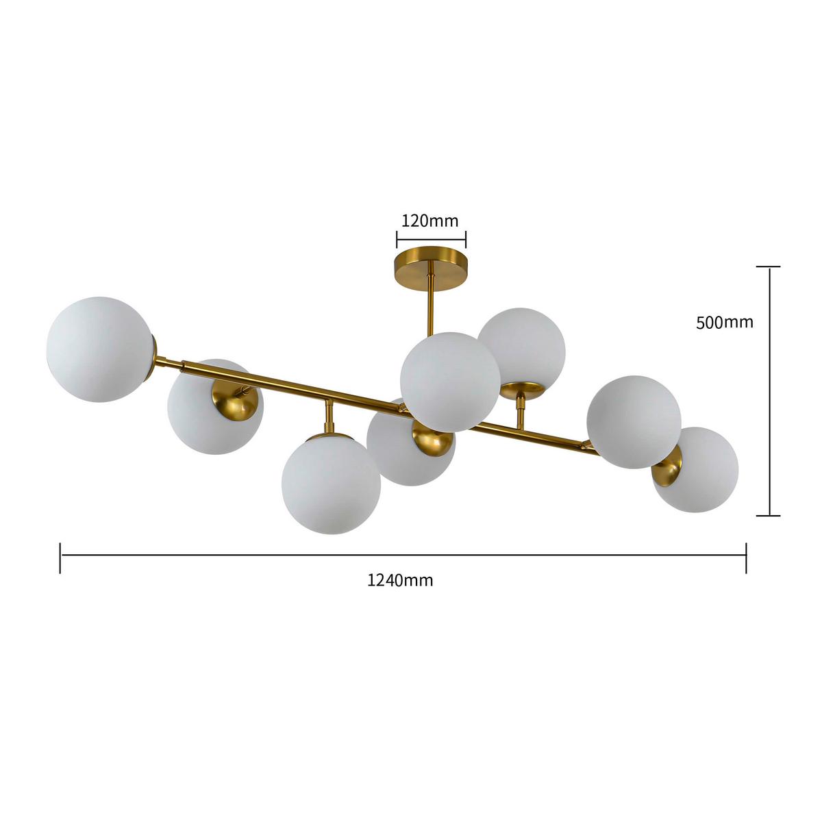 Deckenleuchte Dorado Goldfarben max. 40 Watt - Goldfarben, KONVENTIONELL, Glas (30/121.5/47.5cm)