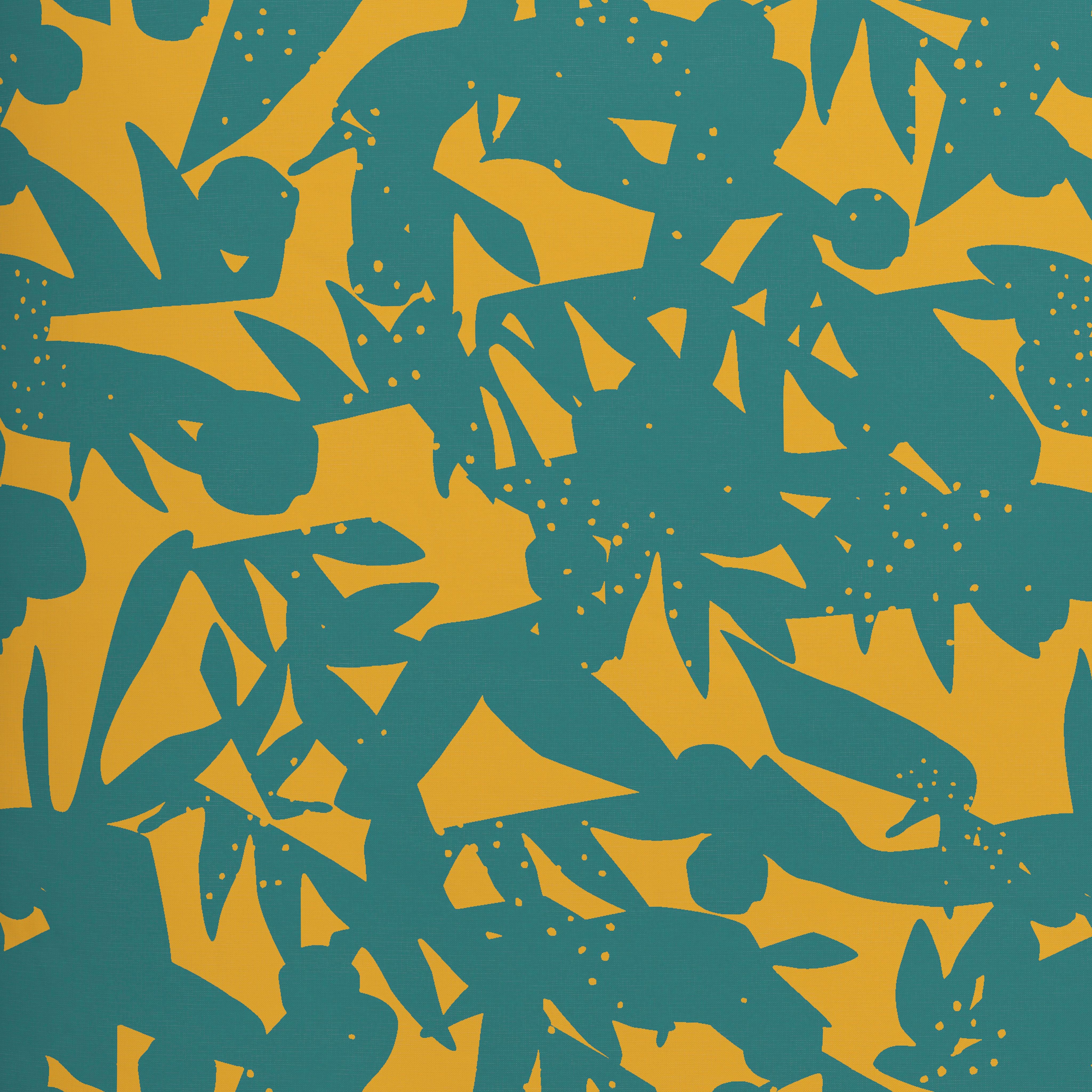 WENDEBETTWÄSCHESET ABSTRACT WENDE - Blau/Gelb, Konventionell, Textil (160/210cm) - Modern Living