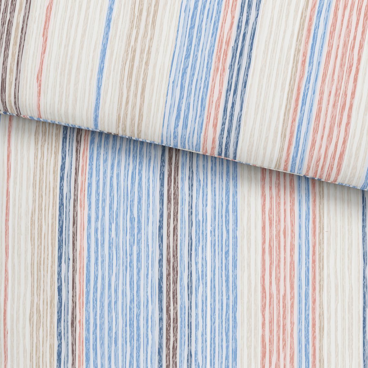 Bettwäsche Sara in Bunt ca. 160x210cm - Blau/Braun, Konventionell, Textil (160/210cm) - Modern Living