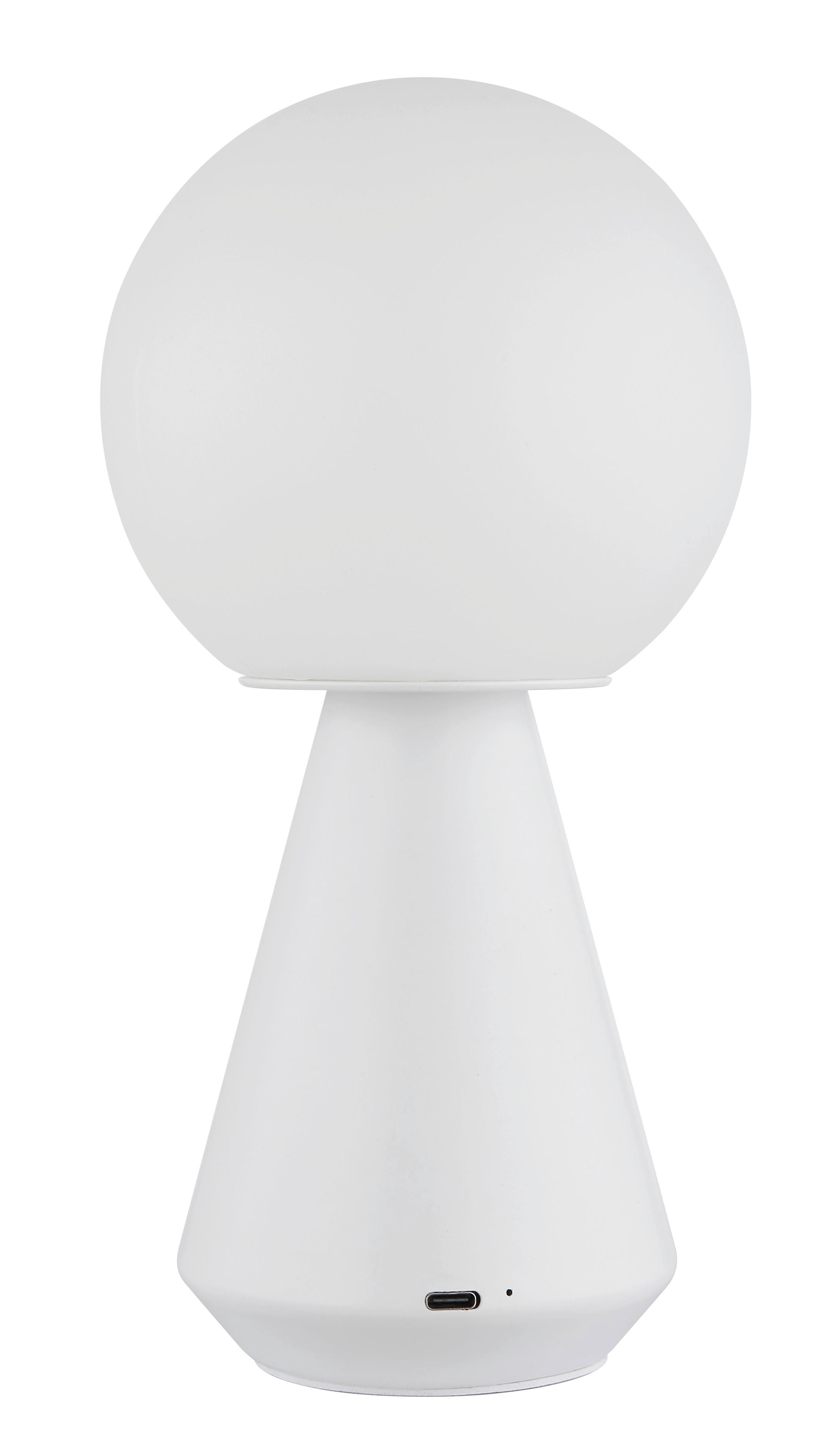 AKKU-TISCHLEUCHTE 21029W SORA - Weiss, Design, Kunststoff/Metall (12/23,5cm) - Globo