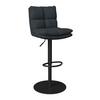 BARHOCKER CAJA - Schwarz, MODERN, Holz/Textil (47/87-107/49cm) - Bessagi Home