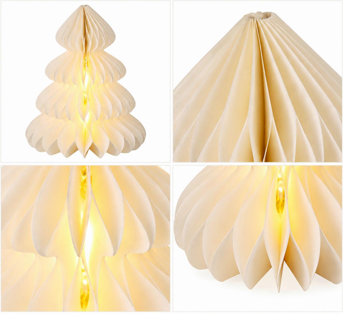 LED-Dekoleuchte Eve Weiß - Weiß, MODERN, Papier (18.3/5.8/40.7cm)