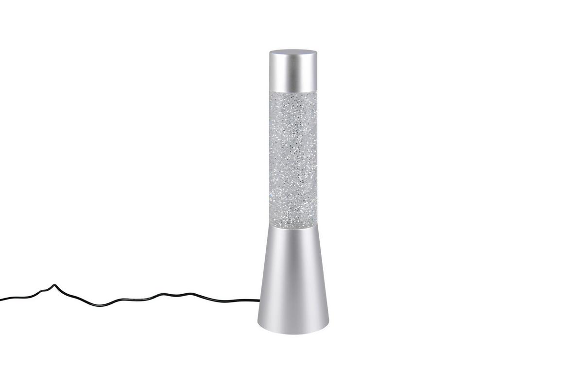 Lampă cu sclipici Gertrude - argintiu, Konventionell, plastic/metal (9/33cm) - Mömax