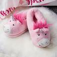 Hausschuhe Einhorn in Rosa - Rosa, Textil (28cm)