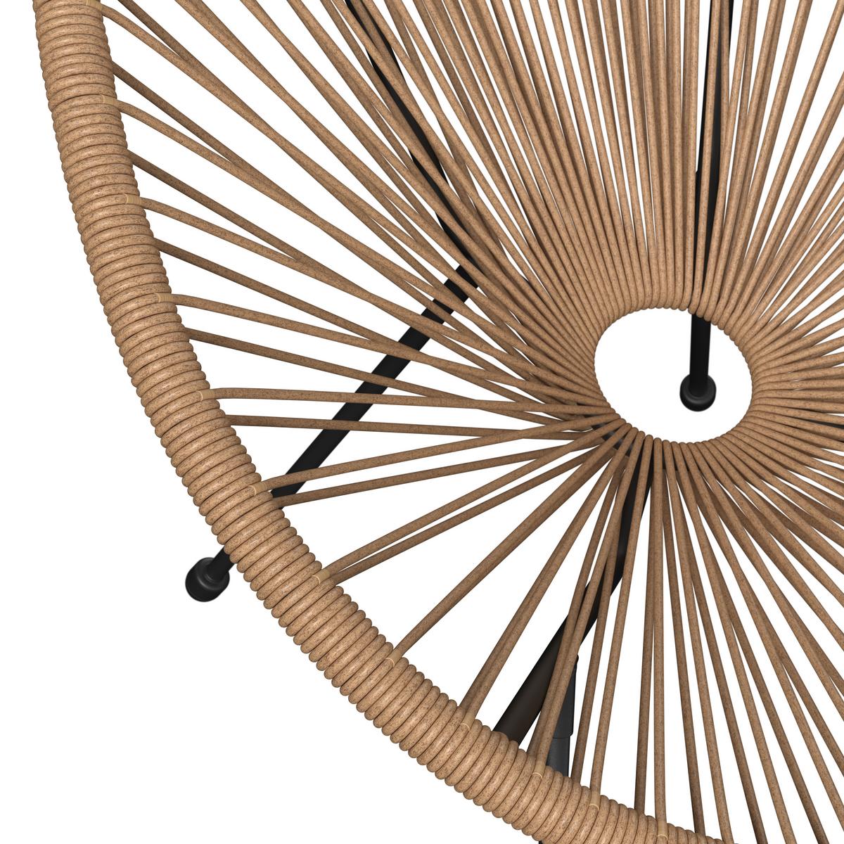 Garten-Relaxsessel Uno Naturfarben/Schwarz - Schwarz/Naturfarben, Basics, Kunststoff/Metall (71/83,5/77cm)