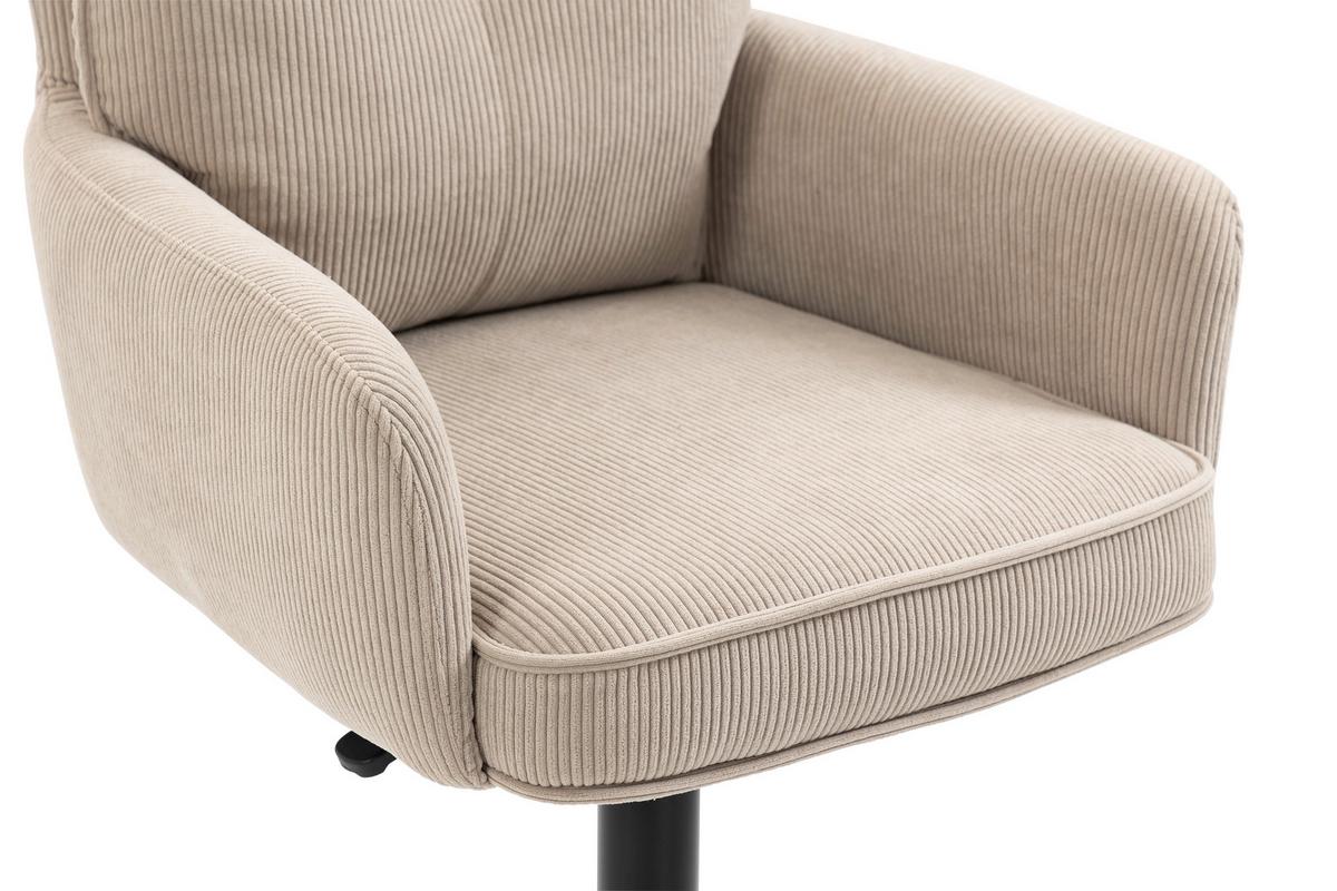 STOŁEK BAROWY POINT - beżowy/kremowy, Design, metal/tkanina (54/98-120/58cm) - Novel