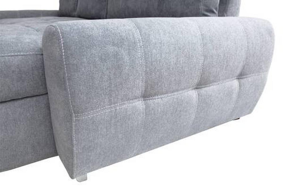 Coltar extensibil SOLAR - gri deschis/alb, Design, textil (277/175cm) - Modern Living