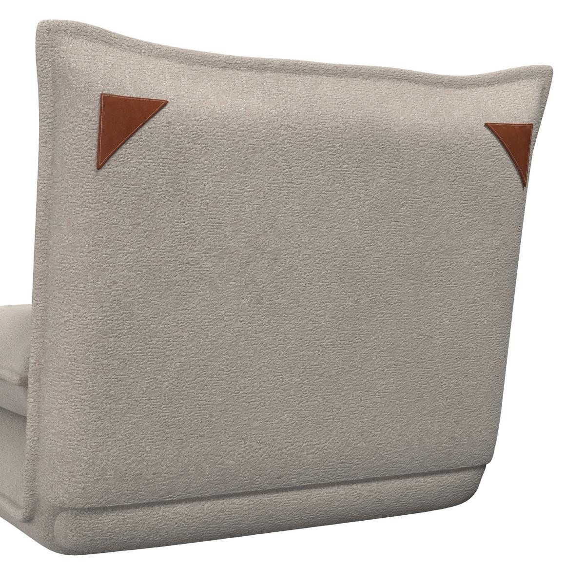 Schlafsessel Macy Bouclé Beige - Beige, MODERN, Textil/Metall (83/35/65cm) - Bessagi Home