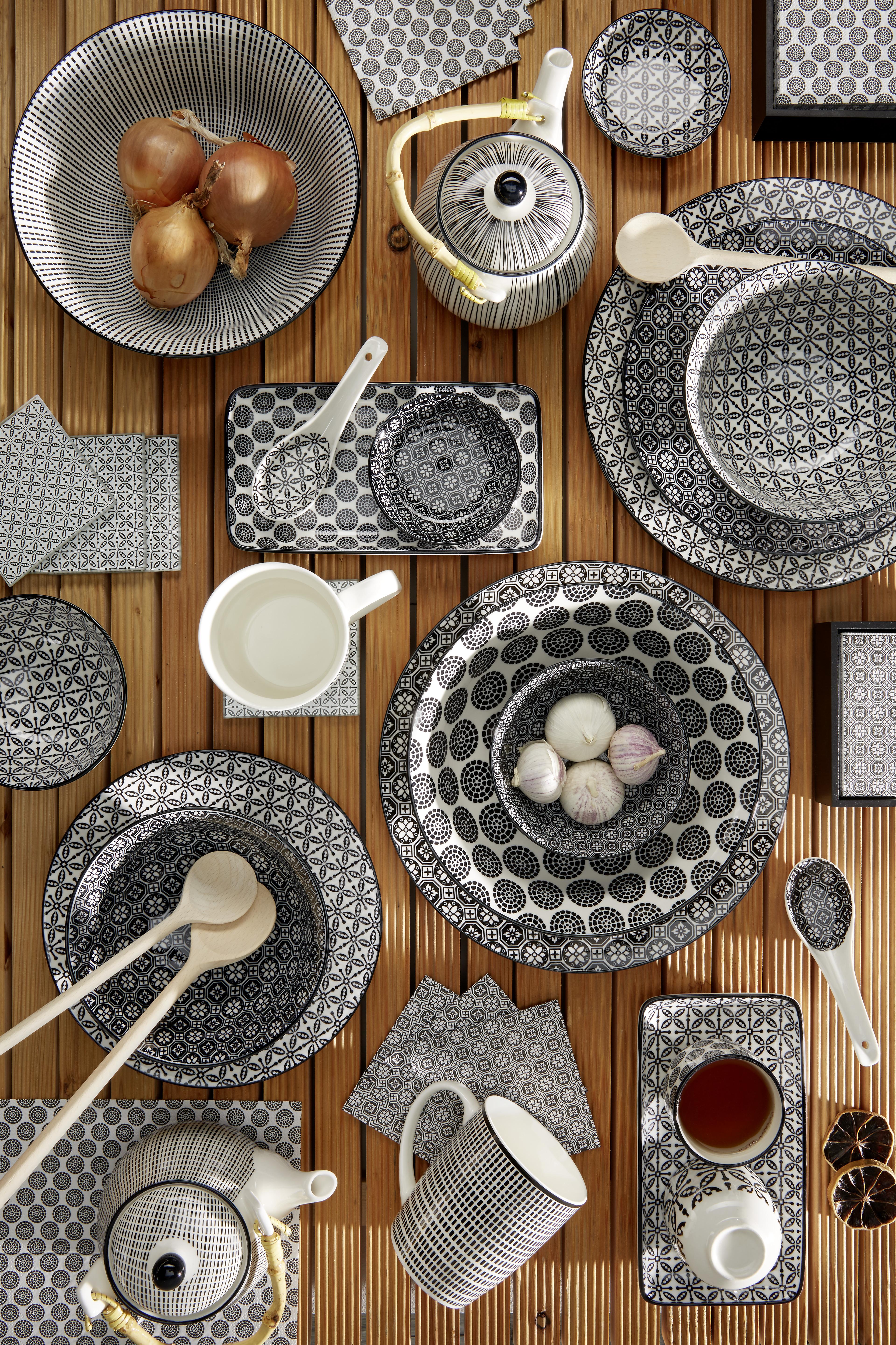 Dessertteller Shiva in diversen Designs - Weiss/Schwarz, Lifestyle, Keramik (21cm) - Modern Living