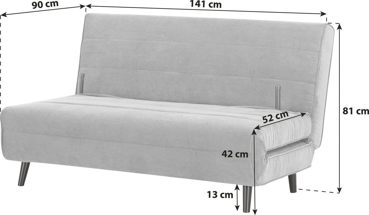 Fotoliu extensibil SVEN - albastru/gri, Modern (141/81/90cm) - Modern Living