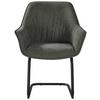 STOL MED ARMSTÖD NOVA - grön/svart, Modern, metall/textil (64/87/60cm) - Mömax