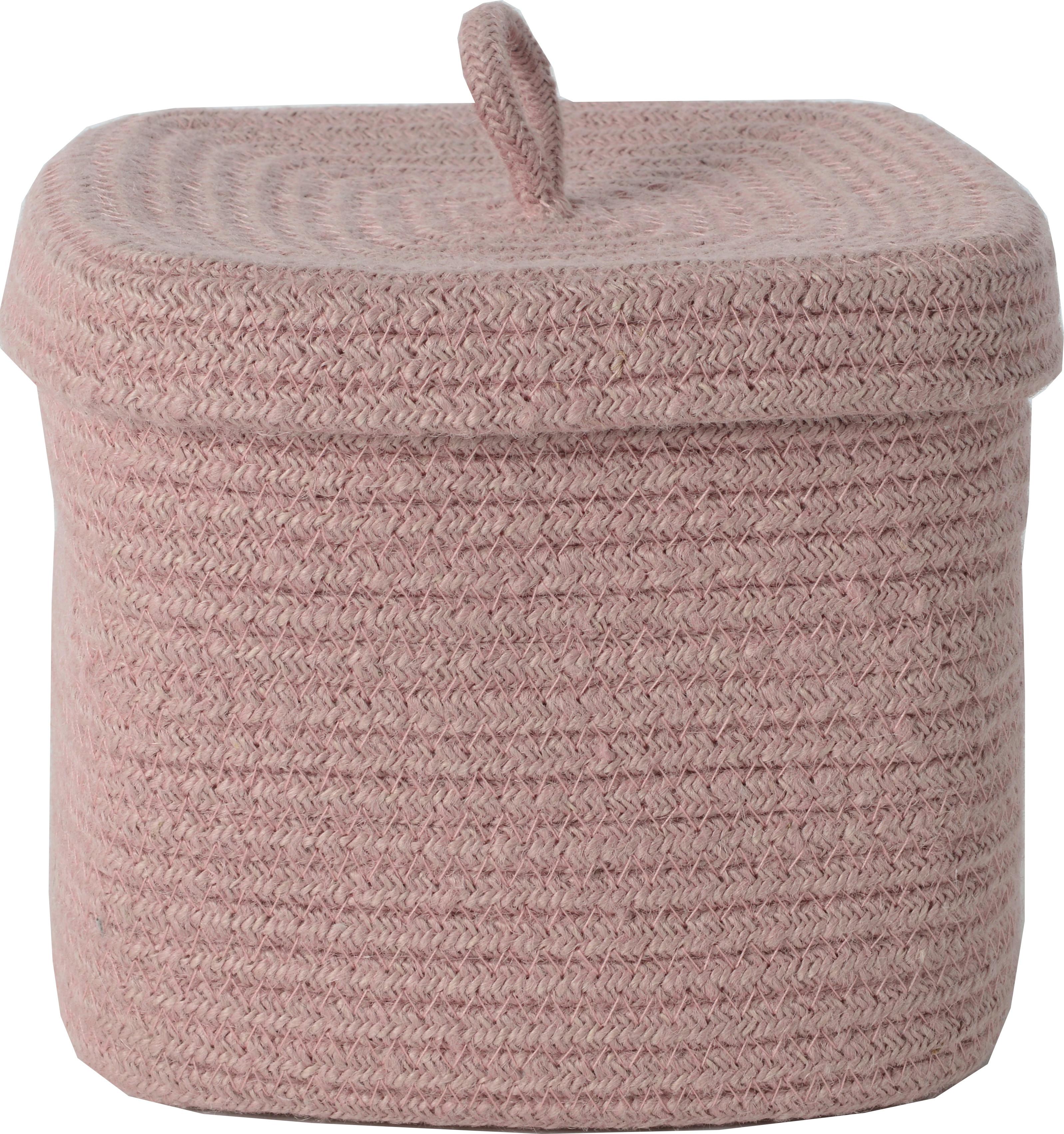 Kosár Romy - L - rózsaszín, Konventionell, műanyag/textil (21/18/21cm) - Mömax