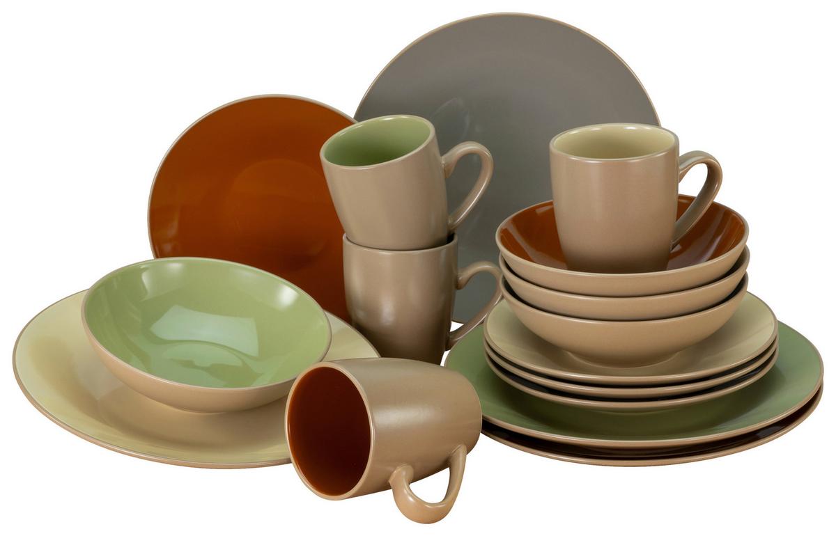 Kombiservice Multicolor,16-teilig - Multicolor, Basics, Keramik (32,5/31/31cm) - Creatable