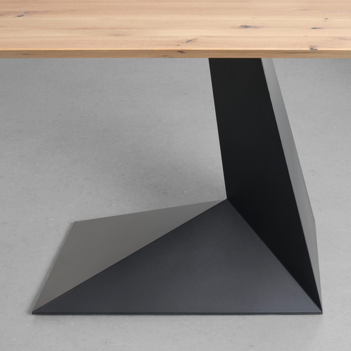 Esstisch Valera in Wildeiche ca. 180x90x74cm - Wildeiche/Schwarz, Design, Holz/Metall (180/90/74cm) - Premium Living