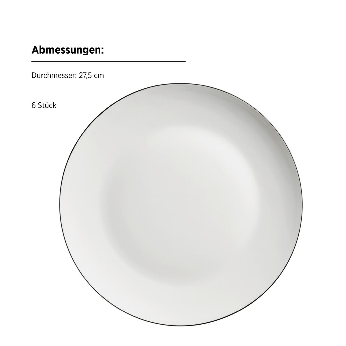 TAFELSERVICE FELISE - Weiss/Schwarz, Trend, Keramik - Mäser