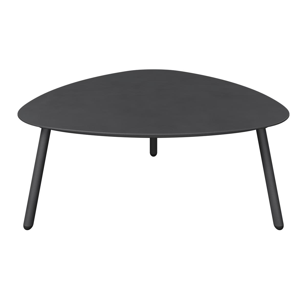 Beistelltischset Leonie Anthrazit, 2-teilig - Anthrazit, Basics, Metall (90/91/35cm) - Mömax