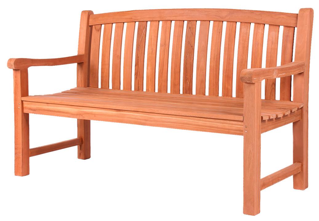 Gartenbank Woodie ca. 150x94x57 cm Teak massiv - Teakfarben, Basics, Holz (150/94/57cm) - Gardenson